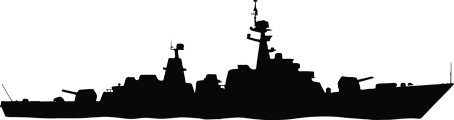 warship profile navy destroyer outline © AIcon Star
