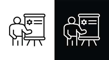 training Two-tone version in black and white background