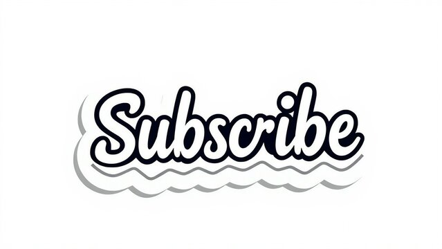 A captivating subscribe button designed with a handwritten font and a unique wavy shadow - Powered by Adobe