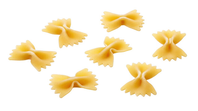 Bowtie pasta isolated on transparent background