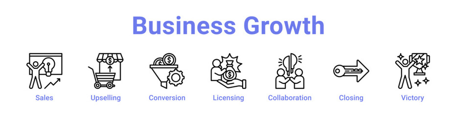 Business Growth Icon Banner