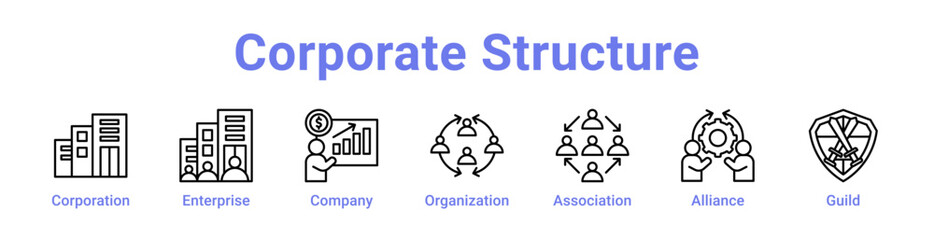 Corporate Structure Icon Banner
