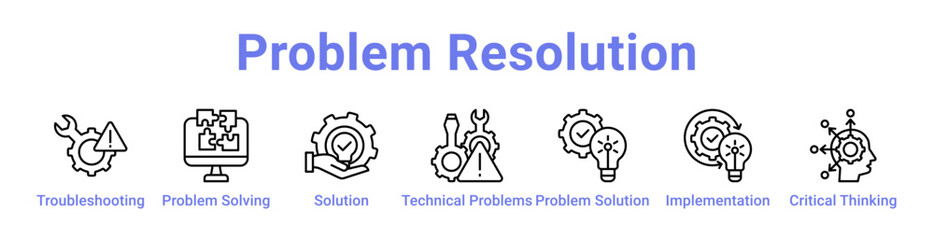 Problem Resolution Icon Banner