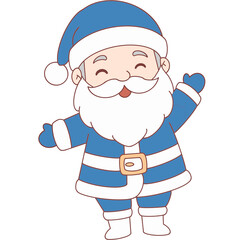 Cartoon Santa Claus Waving - 1