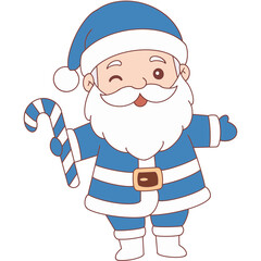 Cartoon Santa Claus Waving - 1