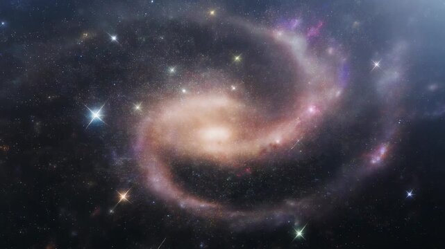 Beautiful outer space scene, vast galaxy with millions of shining stars, colorful cosmic neb