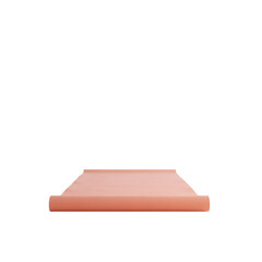 Minimalist peach platform isolated on transparent background