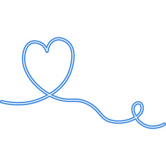 Heart Line Doodle Neon