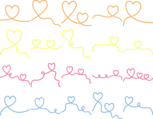 Heart Line Doodle Neon