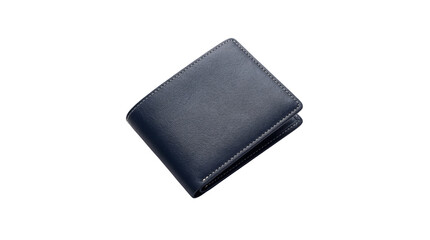 Minimalist Black Leather Wallet Product Shot isolated PNG with Transparent Background