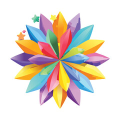 Spectacular colorful flower firework explosion for festive celebration holiday event and happy new year pyrotechnic display