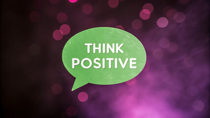 Inspirational message to think positive