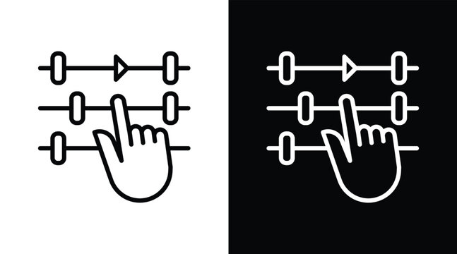 control Two-tone version in black and white background