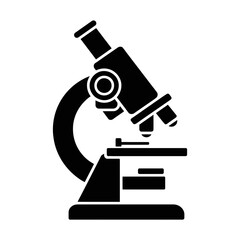 microscope, silhouette, vector, icon, clipart, science, laboratory, lab, blackwhite, monochrome, outline, biology, research, scientific, equipment, optics, magnification, lens, eyepiece, stage, focus,