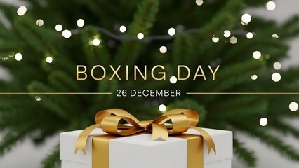 Boxing Day 26 December Wooden Sign Background