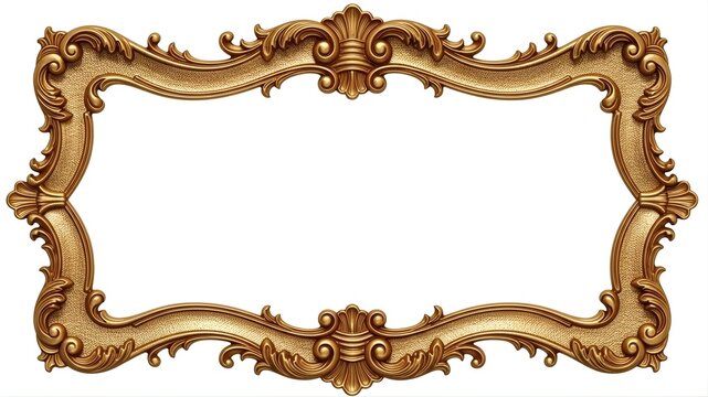Naklejki Elegant gold ornamental frame for luxury presentations