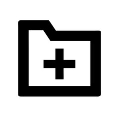 Obraz premium Folder Plus Square Icon
