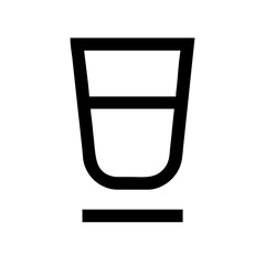 Water Glass Icon Vector Illustration