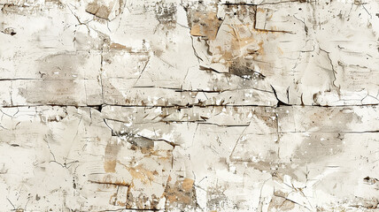 white vintage background, old light wall surface with crumbling paint retro style