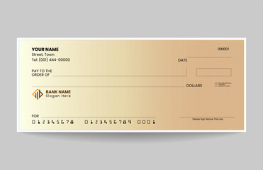 Editable Financial Blank Check Layout for Corporate Payroll and Payments