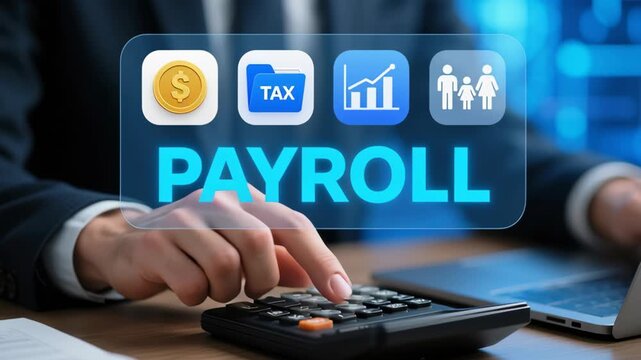 Payroll financial technology automation online employee salary calculator for business payroll management tax calculation using efficient tools and processes