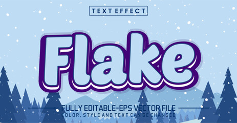 Flake font Text effect editable