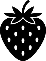 Strawberry  Silhouette Vector Art