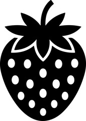 Strawberry  Silhouette Vector Art