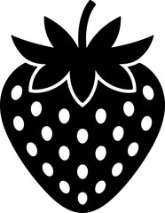 Strawberry  Silhouette Vector Art