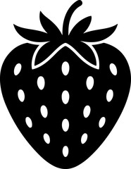 Strawberry  Silhouette Vector Art