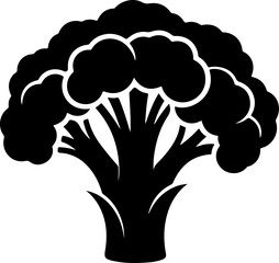 Broccoli silhouette vector illustration
