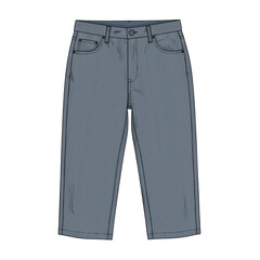 Gray casual pants front view isolated.