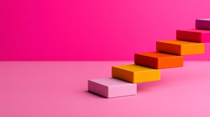 business, teamwork, idea distribution, communication, creative network, Creative Path of Startup Journey: Abstract Color Blocks Showing Idea Navigation and Visualized Planning System,