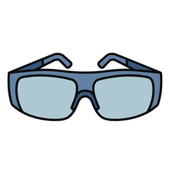 Blue Sunglasses Front View Eyewear Accessory Fashion.