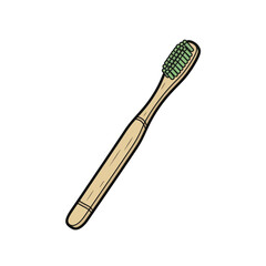 Toothbrush isolated on white background seen from angled perspective.