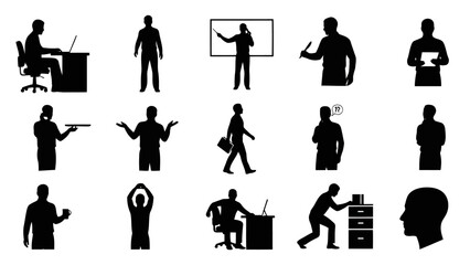 Business silhouettes for marketing presentations