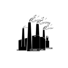 icon of a factory industry without background