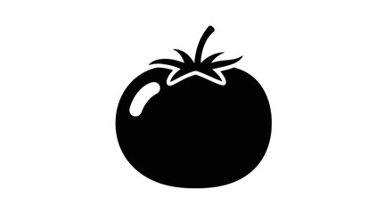 Black Tomato Fruit Isolated on White.