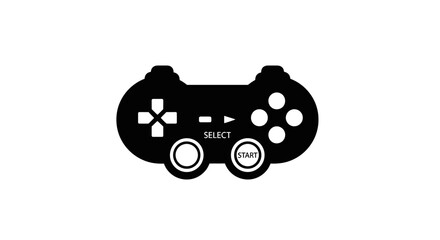 Black video game controller silhouette.