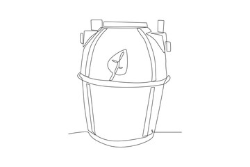 Biotech septic tank. Biotech concept one-line drawing