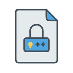Obraz premium Secure document icon depicting data protection and confidential file security concept