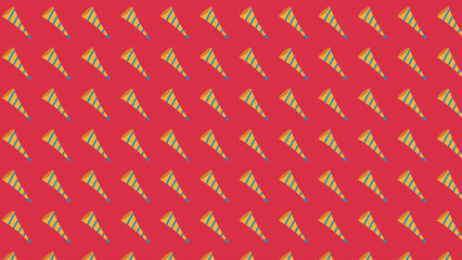 party horn seamless pattern vector design