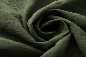 Ripstop Cotton Texture Single Color Olive Seamless Textile Technical Fabric Pattern