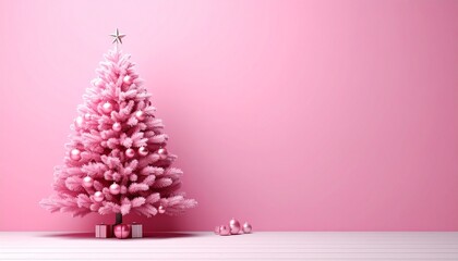 Chrismas tree christmas plant pink. winter