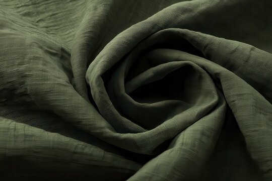 Ripstop Cotton Texture Single Color Olive Seamless Textile Technical Fabric Pattern