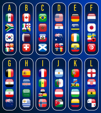 Minimalistic soccer tournament table template on a blue background