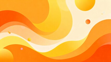Colorful abstract background with flowing orange and yellow shapes