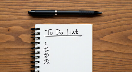 To do list on a notepad with a pen, ready for planning and tasks