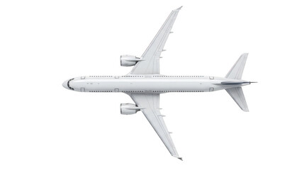 Commercial airplane isolated on transparent background