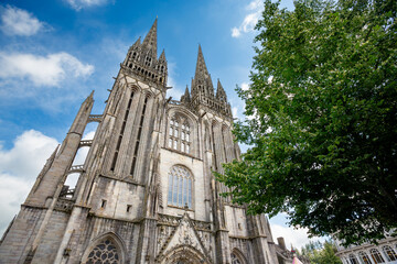 Obraz premium Quimper Cathedral in Bretagne, France